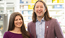 Julius Lucks and Danielle Tullman-Ercek in lab