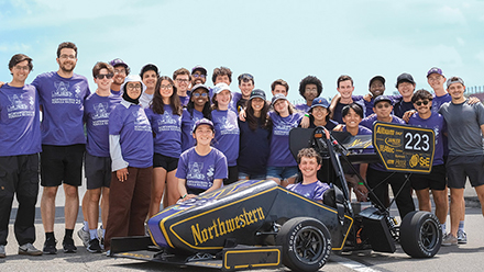 Northwestern Formula Racing Team at the June 2025 Formula SAE Electric competition 
